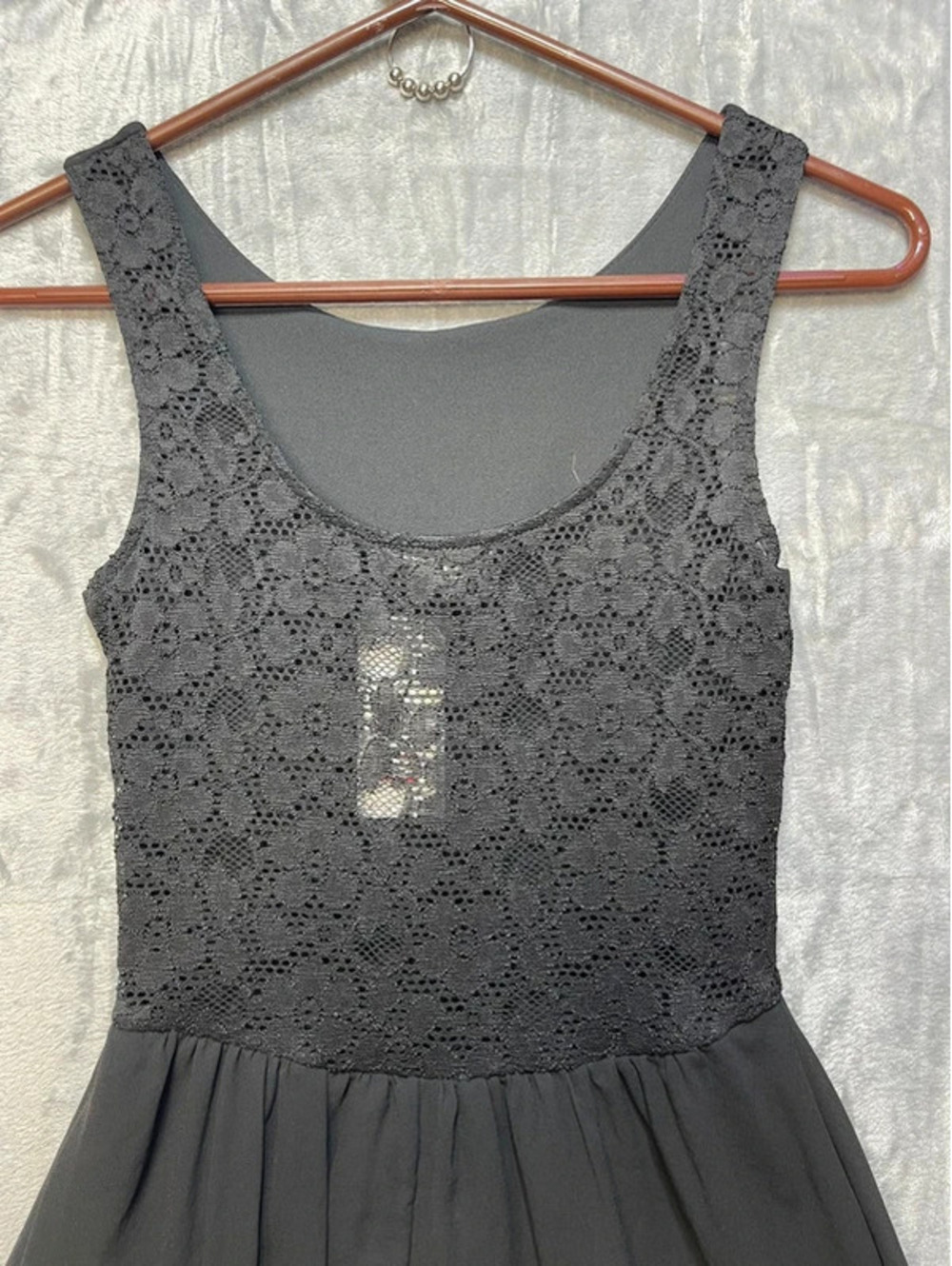 GUESS by Marciano NWT Women's Lace Cutout High Low Dress Black XS MSRP $89 - Picture 4 of 8